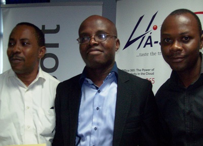 (L-r): Chidiebere Nwankwo, E-BusinessLife, Rommy Imah, Digital Africa and Peter Ugwu, Nigeria CommunicationsWeek during the Microsoft Nigeria Capacity Building Workshop for Journalists in Lagos